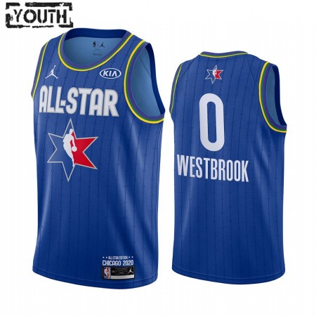 Maglia NBA Houston Rockets Russell Westbrook 0 2020 All-Star Jordan Brand Blu Swingman - Bambino